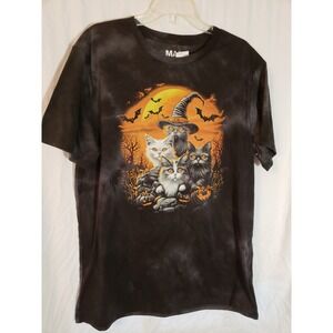 Women's Mad Engine Halloween Cats Tee Size XL (H375)